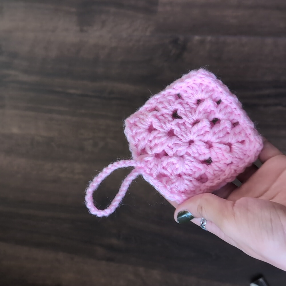 Cute crochet case for earbuds